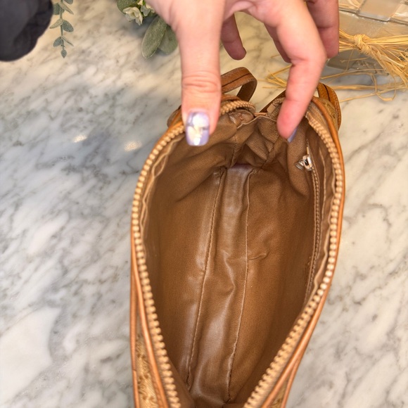 Celine Tan and Brown Monogram Clutch/Cosmetic Bag EUC - Picture 5 of 6